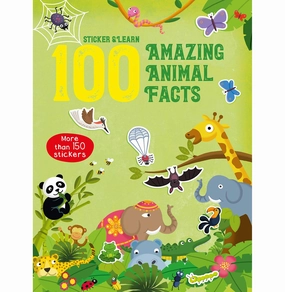 Home learning tools Learning tools 100 Fun Facts To Sticker: Animals [Paperback] Yoyo