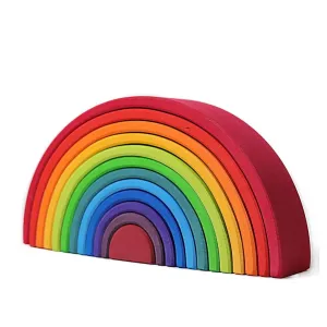 12-Piece Wooden Rainbow Stacking Tunnel Learning through play