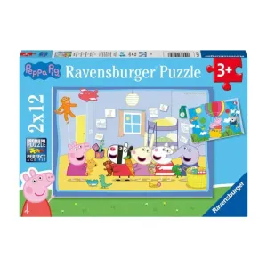 2 X 12 Pc Puzzle - Peppa'S Adventures Smart kids gear Growth tools