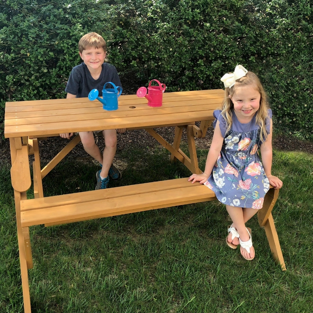 2 In 1 Picnic Table And Bench Hands-on discovery Learning tools