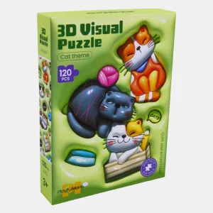 3-D Visual Puzzle - Cat Theme Tiny thinkers Inspiring creativity
