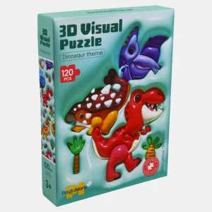 3-D Visual Puzzle - Dinosaur Theme Young minds at work Active learners
