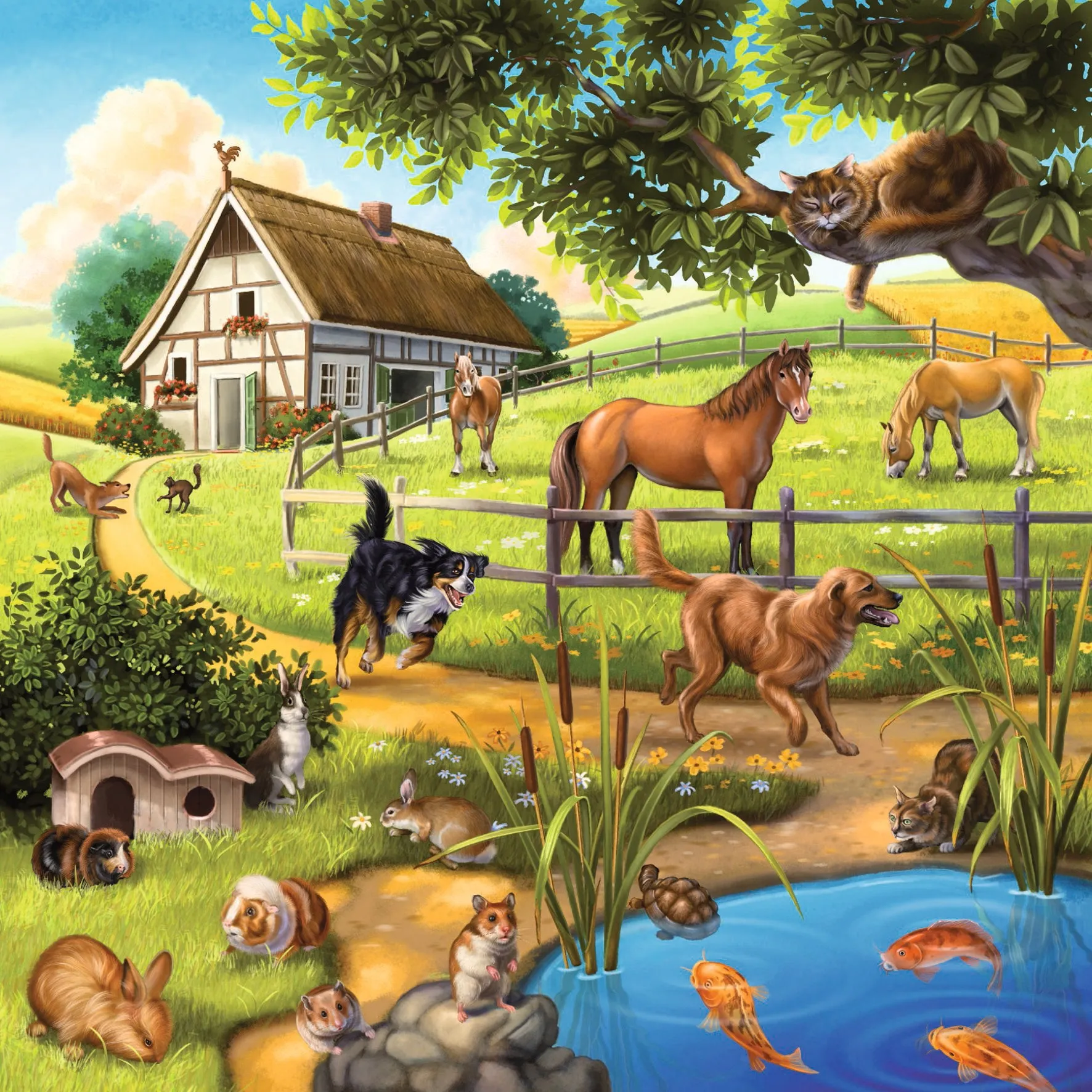 Brain boosters Little learners 3 X 49 Pc Puzzle - Forest / Zoo / Domestic Animals