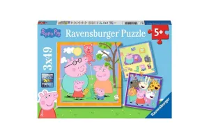 Little hands 3 X 49 Pc Puzzle - Peppa'S Family & Friends