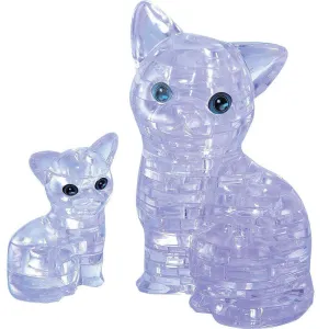 Happy hands Little builders 3D Crystal Puzzle - Cat & Kitten