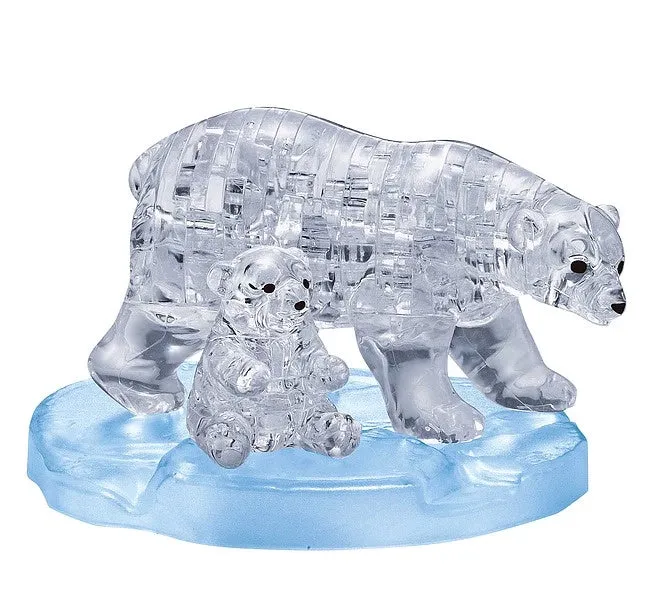 40 Pc Crystal Puzzle - Polar Bear Imaginative play Smart kids gear