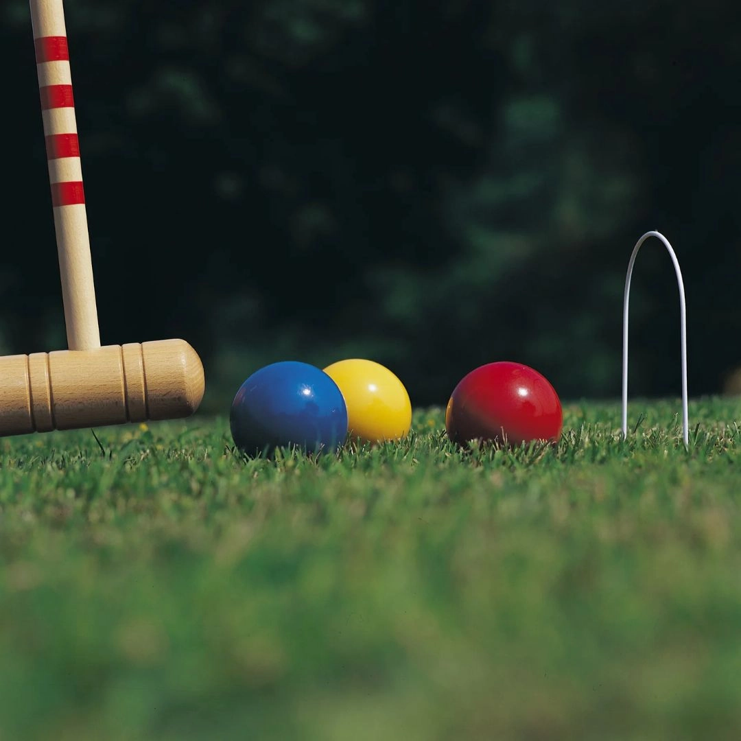 Educational fun Creative kids 4 Player Croquet Set With Trolley