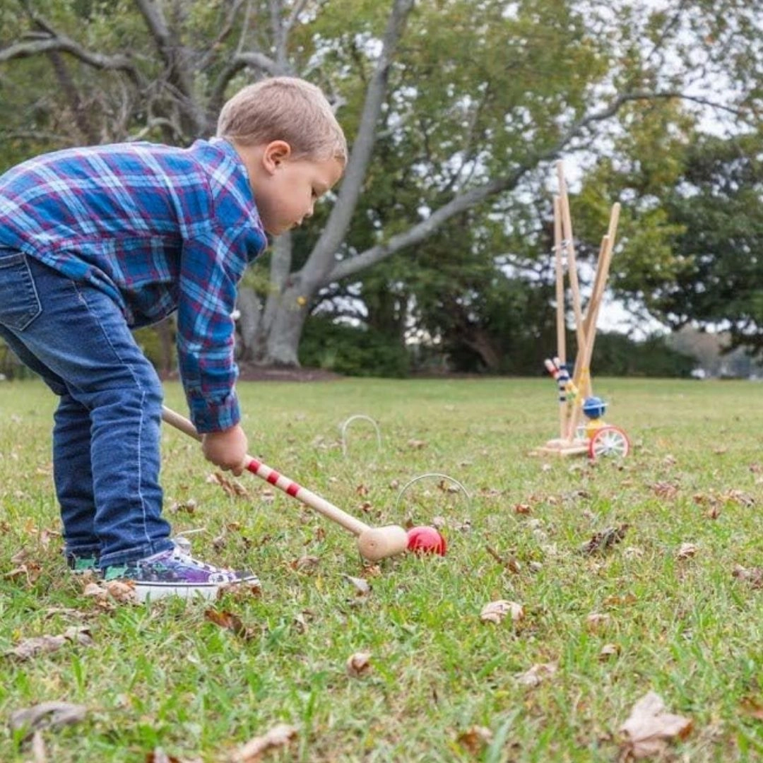 Playful learning 4 Player Croquet Set With Trolley