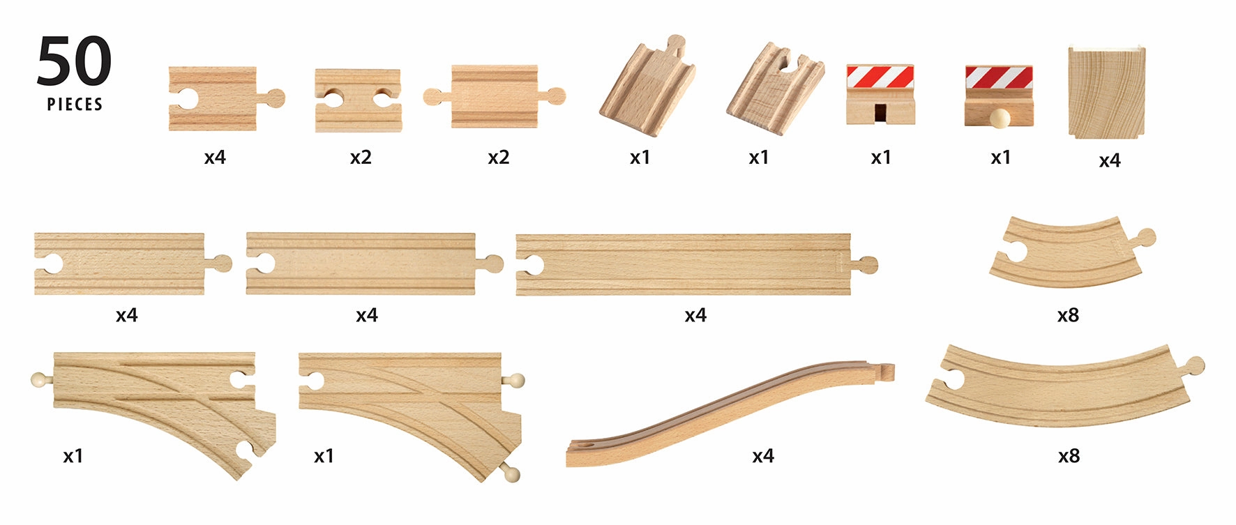 Little hands 50Pcs Track Pack 33772