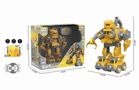 5-In-1 Diy Assemble Deformation R/C Construction Vehicle Fun that fuels growth