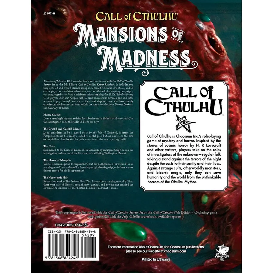Early learning Sensory fun for little hands Call Of Cthulhu: Mansions Of Madness Vol.I Behind Closed Doors