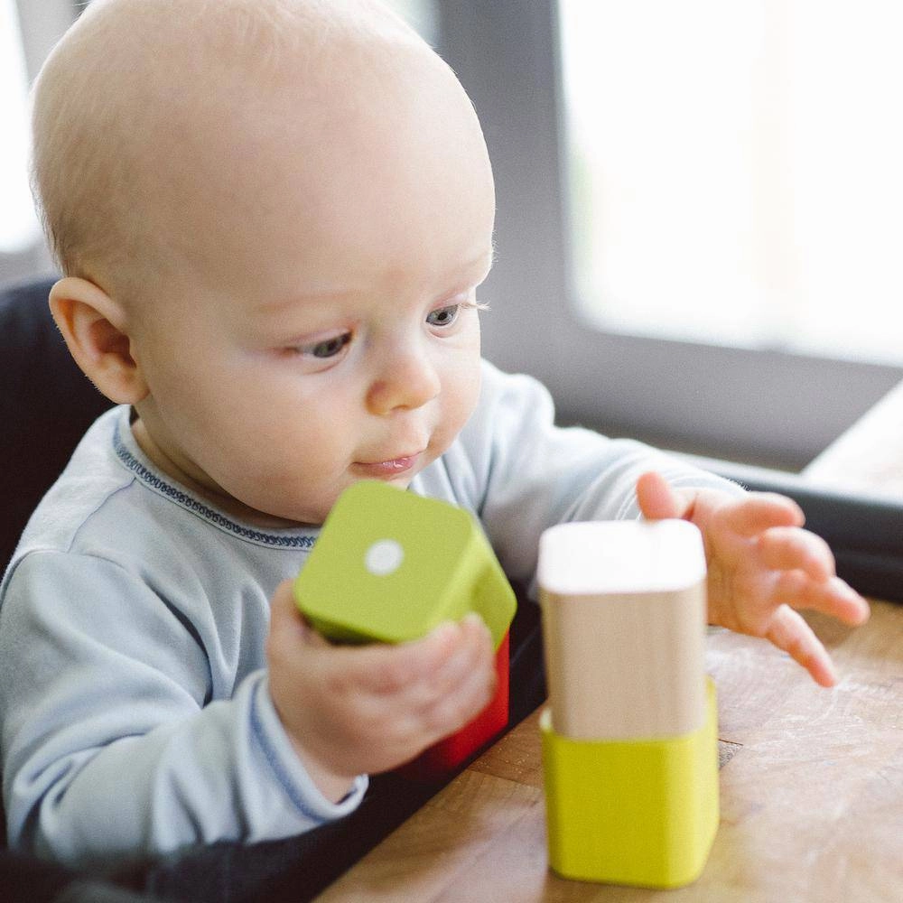 Mini makers Active learners Baby'S First Magnetic Wooden Blocks, 15-Piece Set