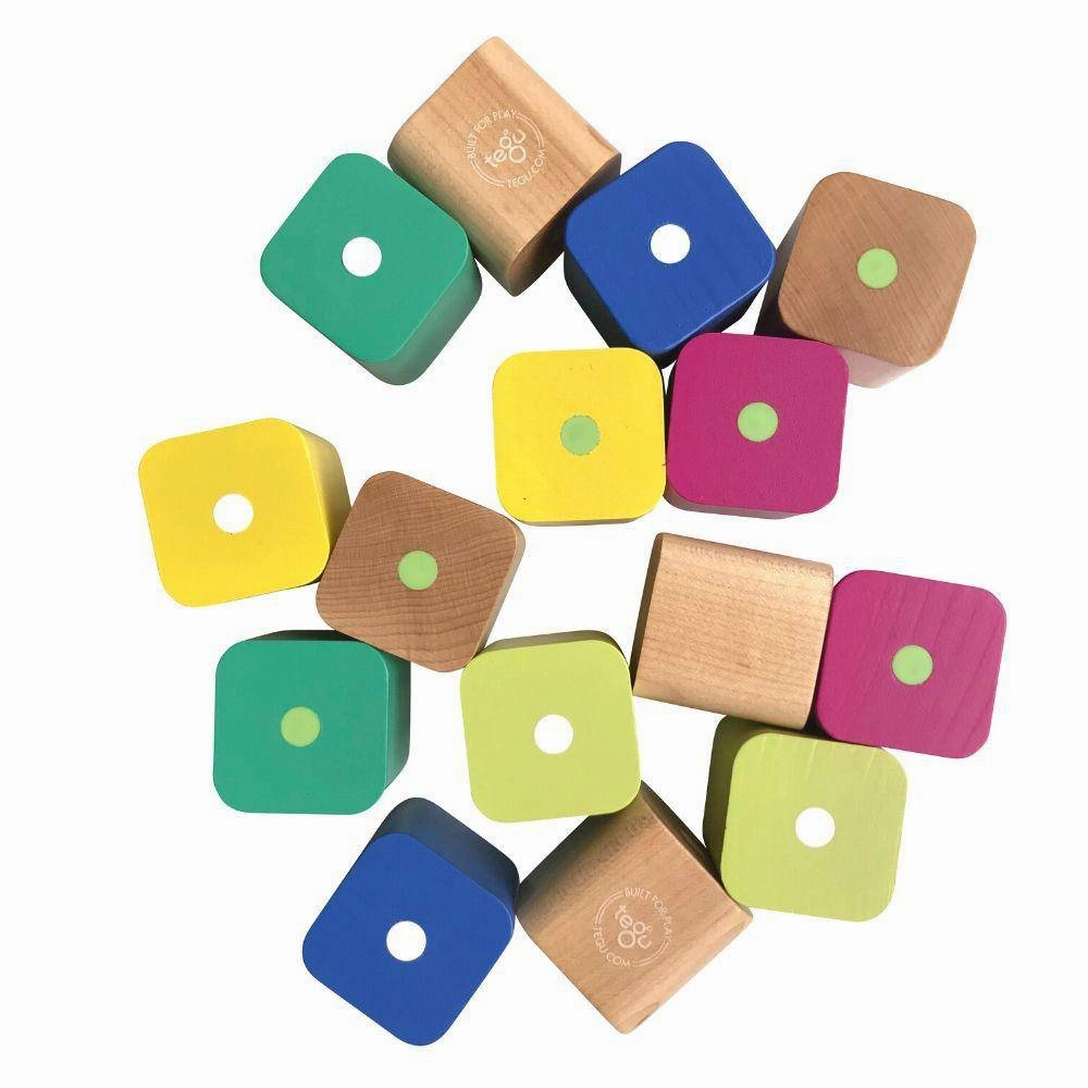 Holistic Baby'S First Magnetic Wooden Blocks, 15-Piece Set