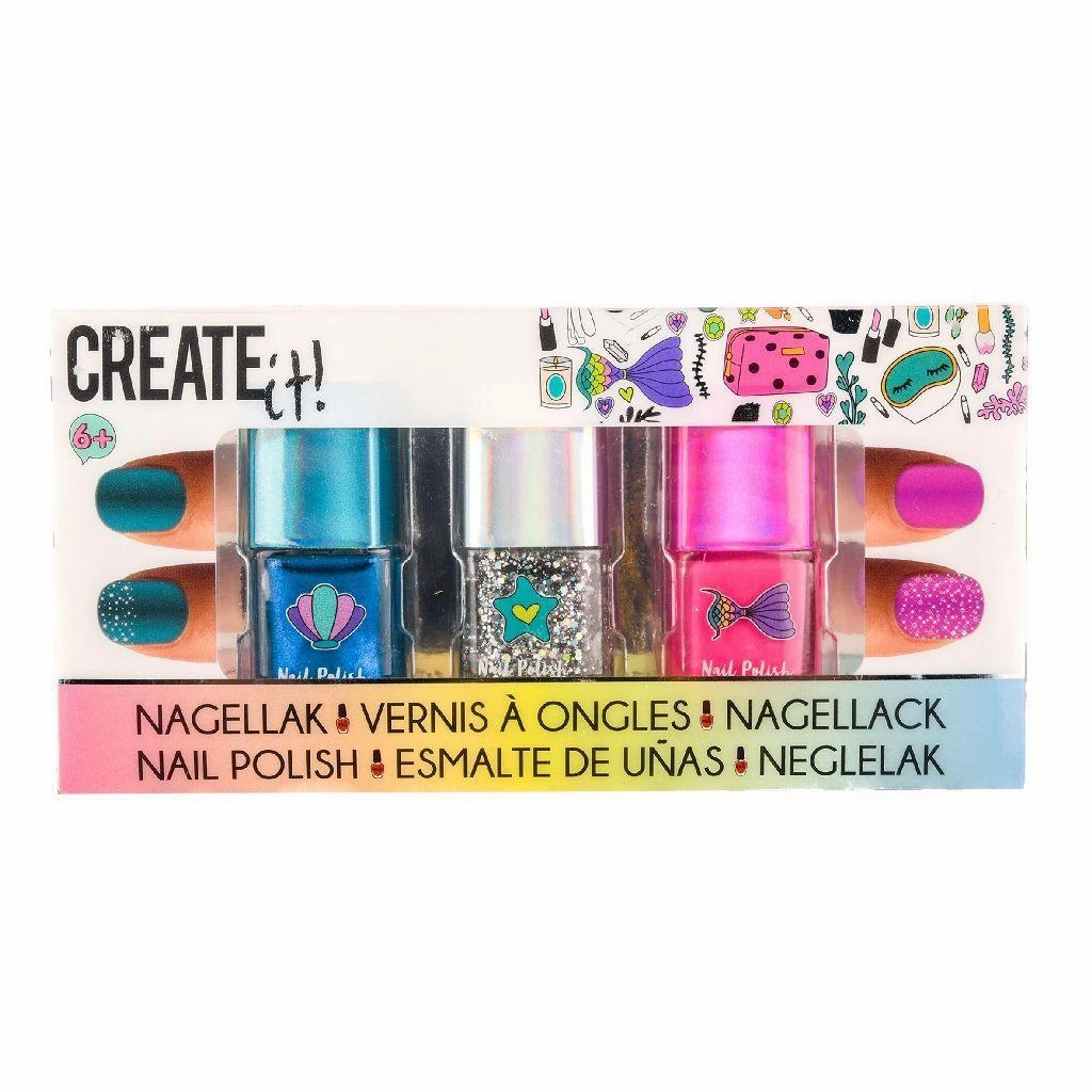 Creative minds Enrichment activities Create It! Mermaid Nail Polish - 3 Pack