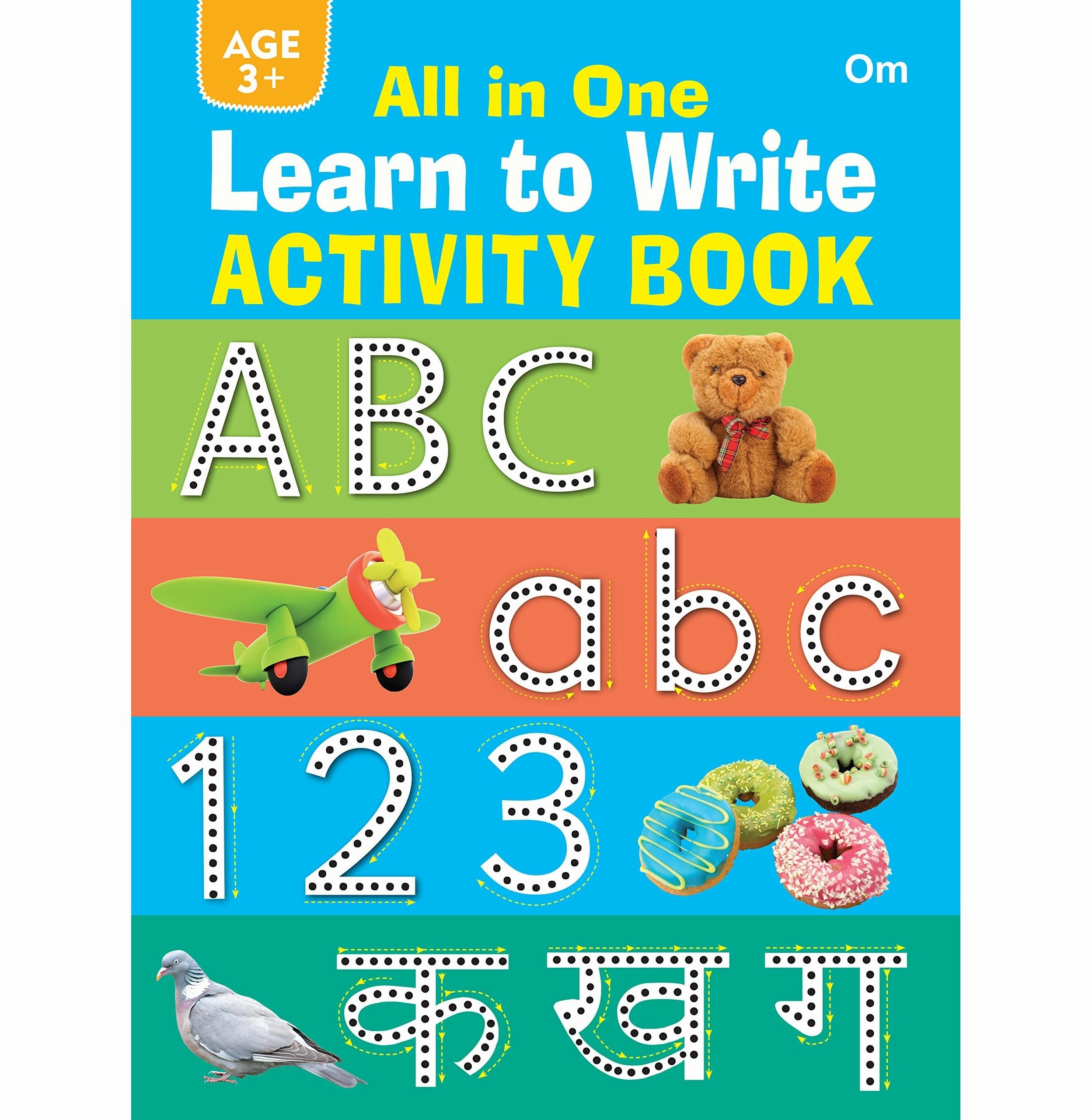 Creative minds Happy hands Activity Book : All In One Learn To Write Activity Book: Abc [Paperback] Om Books Editorial Team