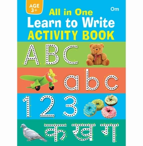 Creative minds Happy hands Activity Book : All In One Learn To Write Activity Book: Abc [Paperback] Om Books Editorial Team