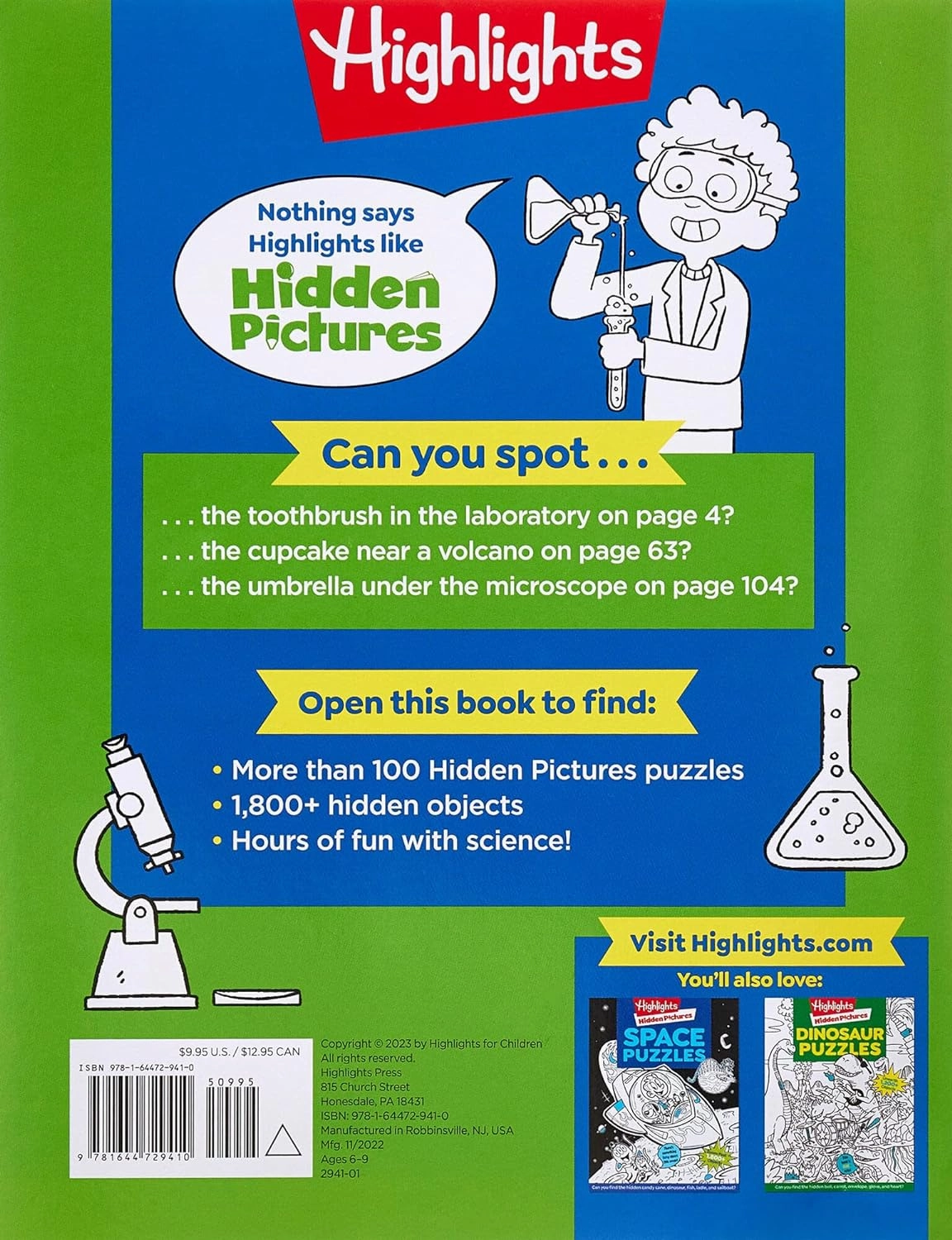 Young explorers Awesome Science Puzzles Highlights