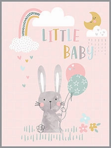 Baby Bunny & Balloons Enclosure Card Playroom adventures begin here Little creators