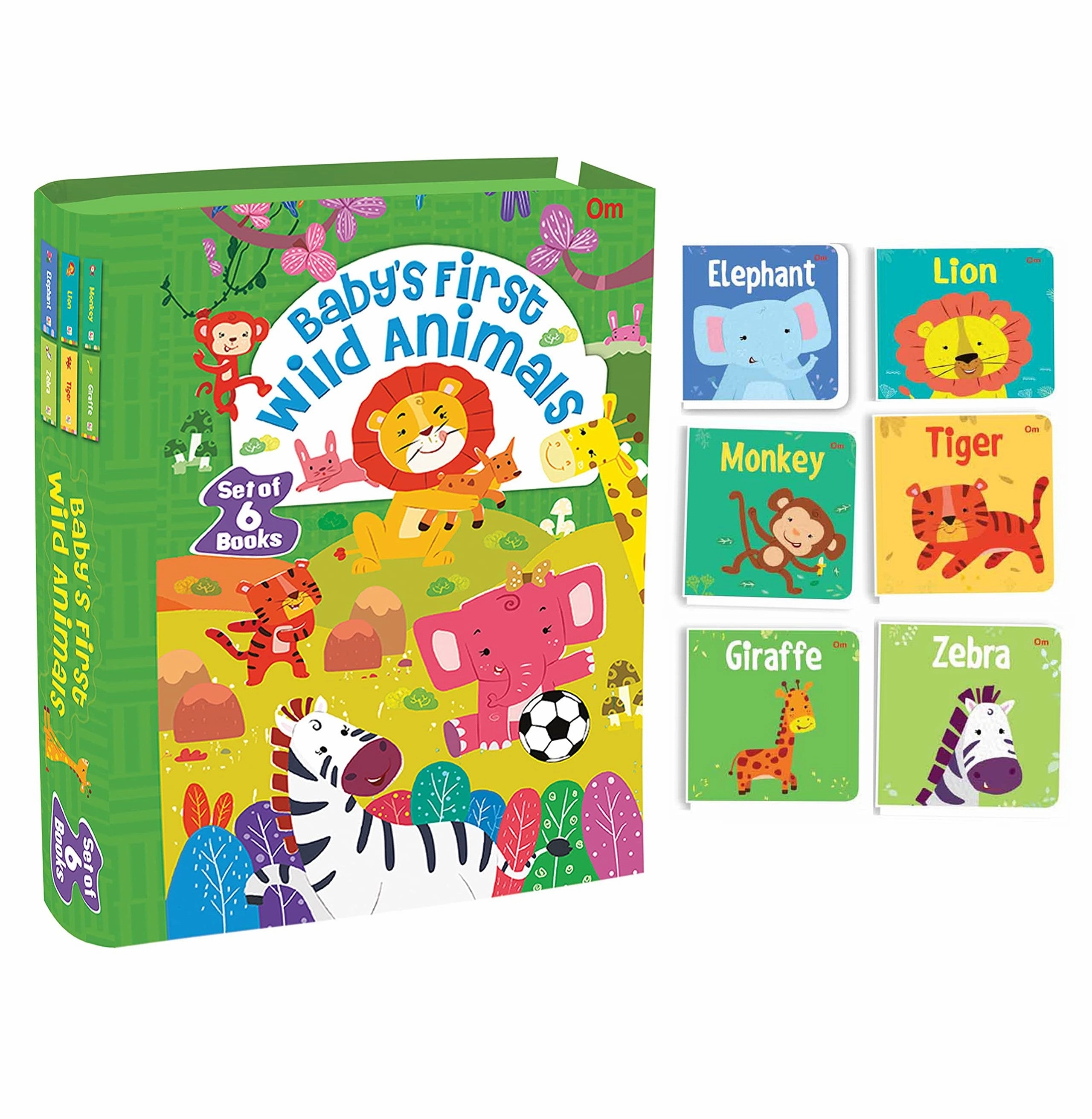 Baby'S First Wild Animals (Set Of 6 Board Books In Premium Quality Board Box) [Board Book] Om Books Editorial Team Holistic