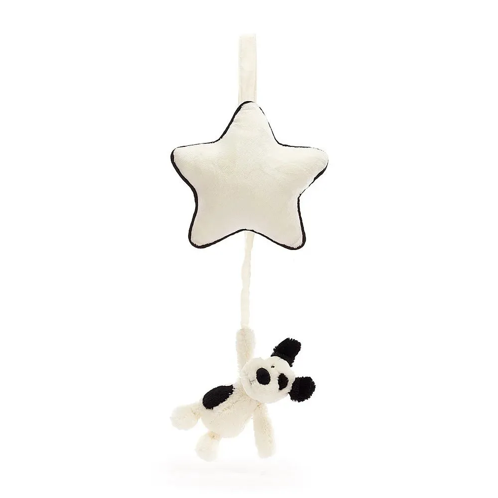 Early discovery Bashful Black And Cream Puppy Musical Pull