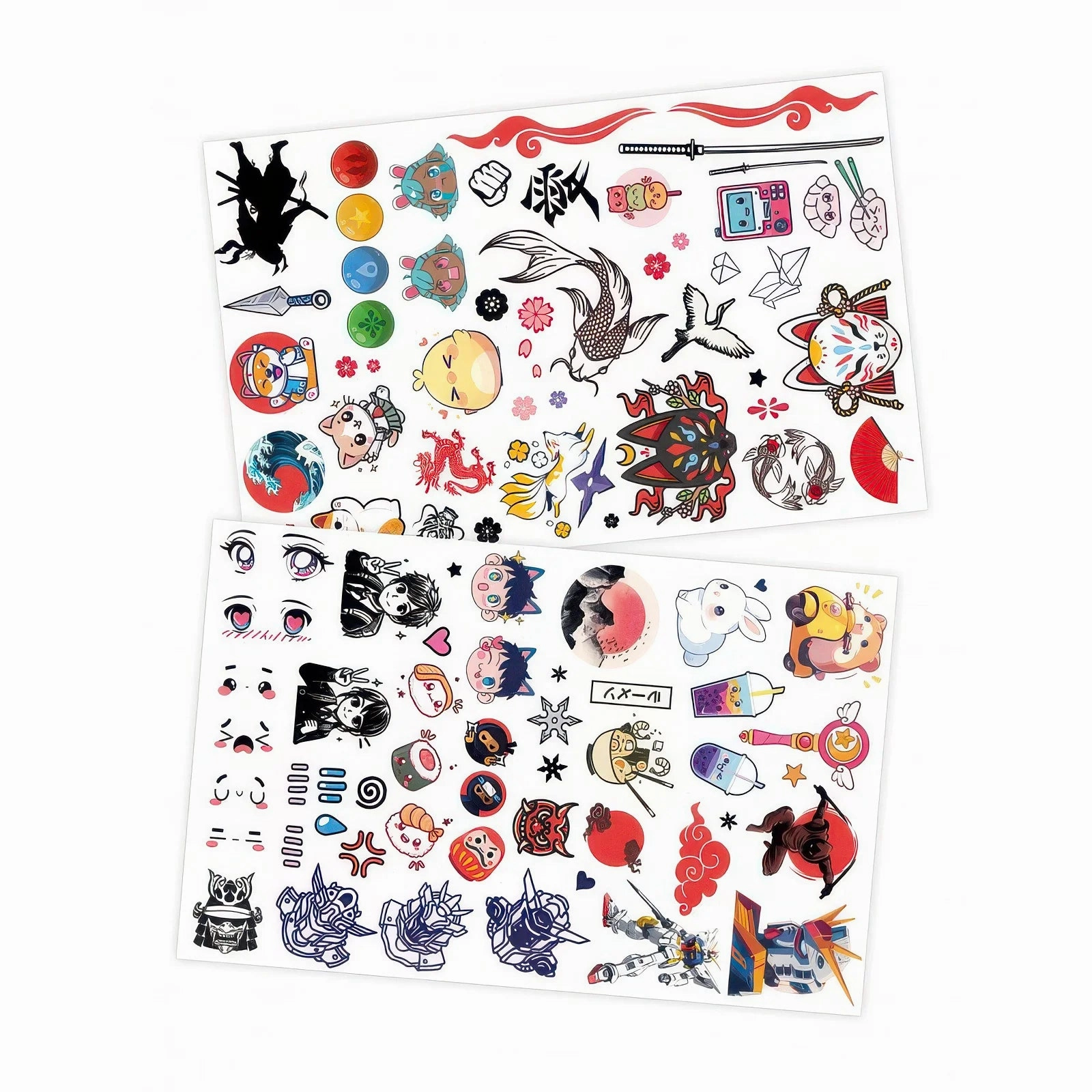 Mini makers Young explorers Be Teens Manga Kawaii Temporary Tattoo Collection - 75 Unique Designs