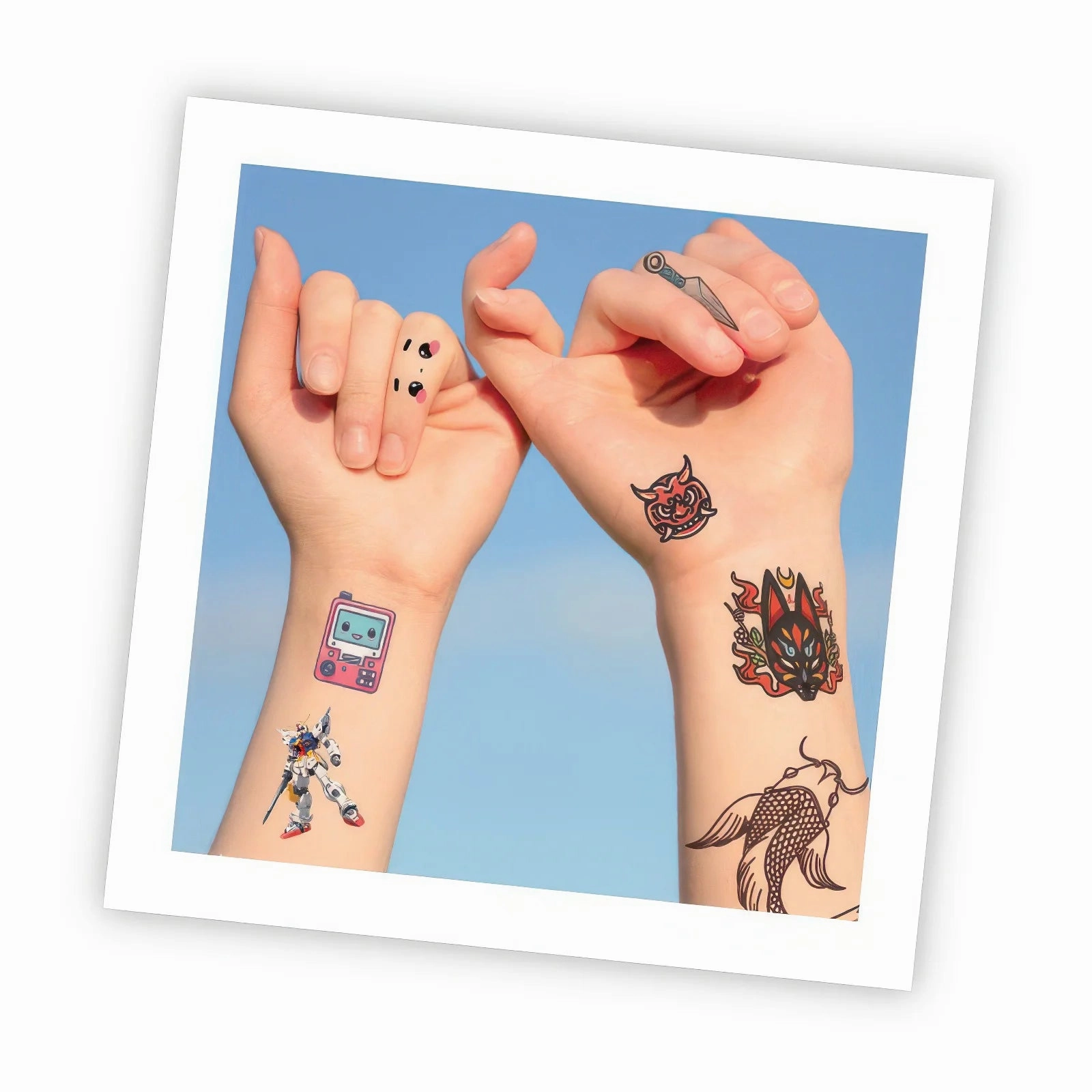 Be Teens Manga Kawaii Temporary Tattoo Collection - 75 Unique Designs Tiny thinkers Parent-approved learning