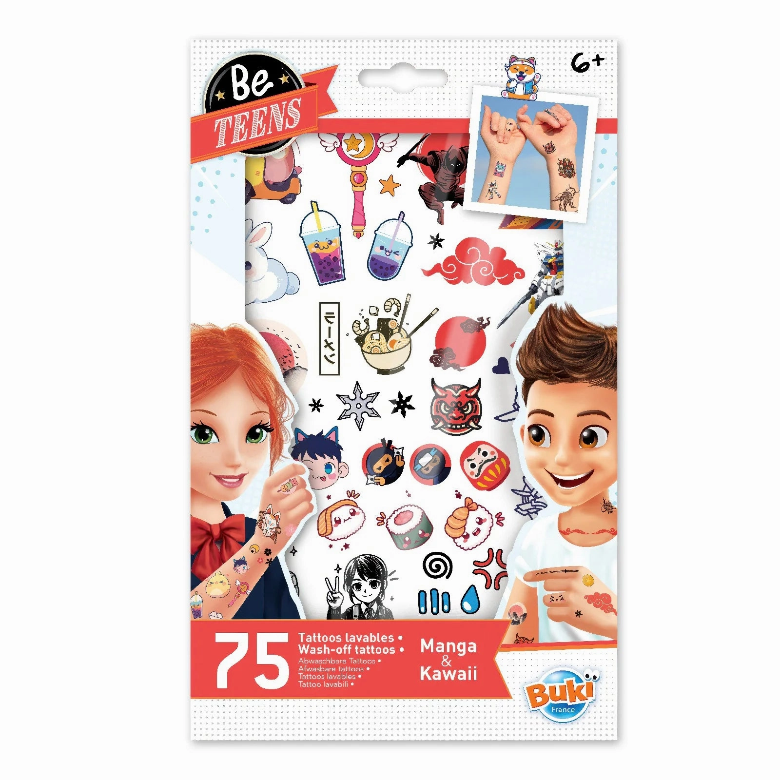 Creative time for curious minds Learning fun Be Teens Manga Kawaii Temporary Tattoo Collection - 75 Unique Designs