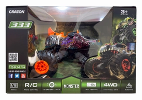 Big Wheel Off-Road Dinosaur Rc Monster Truck - Orange Tiny thinkers Little hands