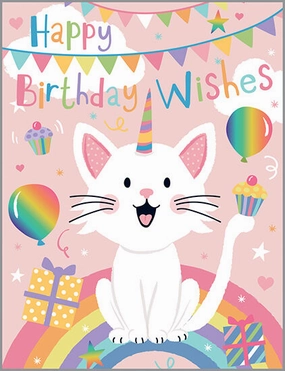 Birthday Kitty Card Joyful learning