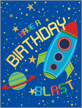 Blast Off Birthday Card Kid-focused experiences Kid-centered learning