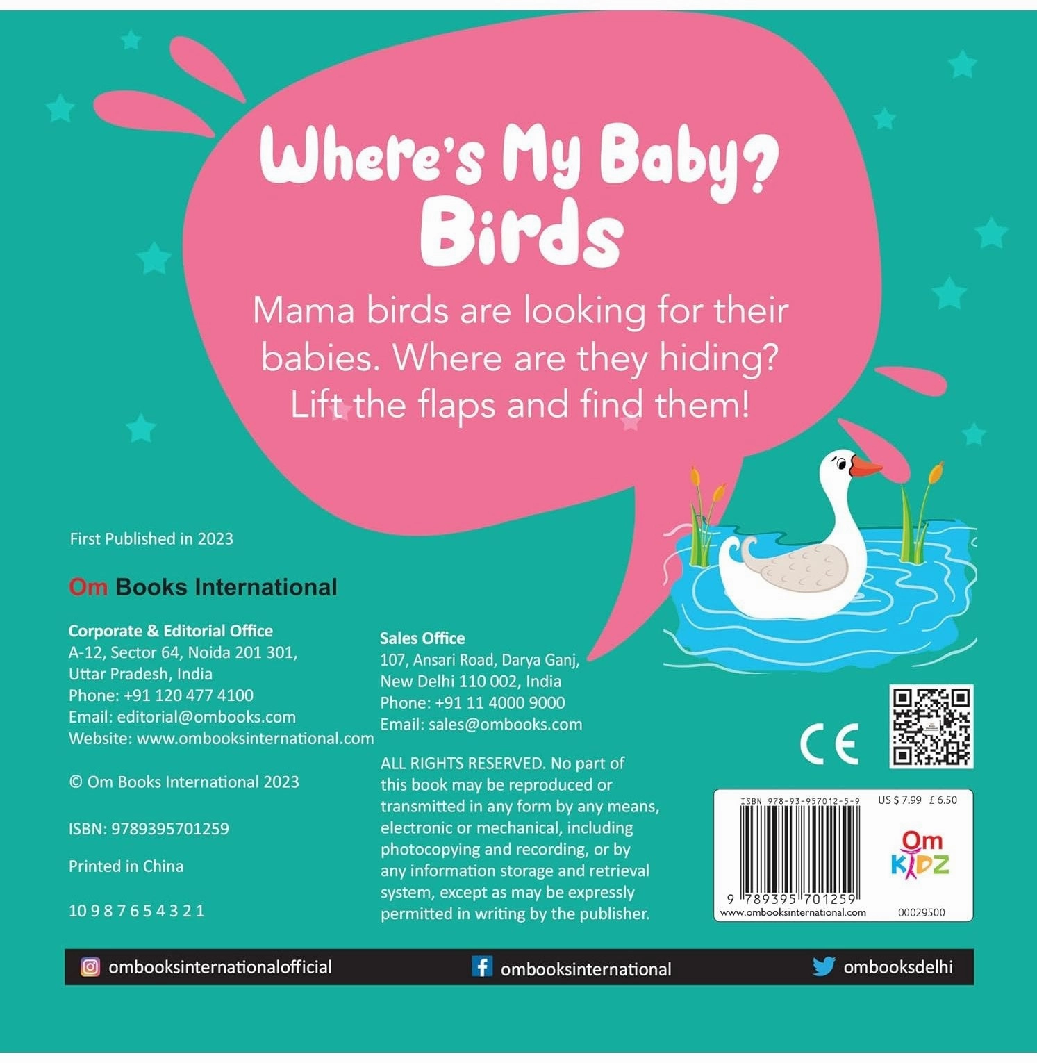 Engaging young minds Board Book: Where'S My Baby? Birds : Illustrated Story Books For Kids [Board Book] Om Books Editorial Team