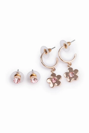 Learn at home Boutique Chic Bejewelled Blooms Earrings 2 Pairs