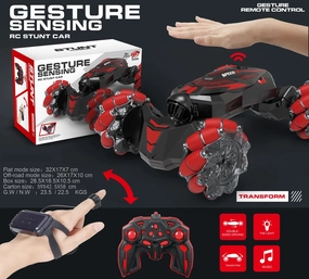 Tools for tiny thinkers Playroom adventures begin here Gesture Sensing Rc Transforming Stunt Car - Assorted Colours