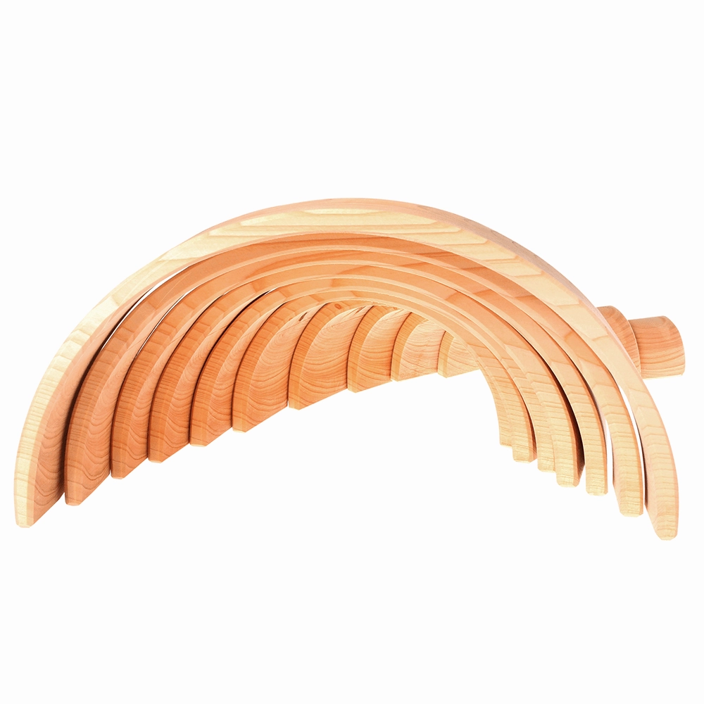 Natural Wooden Rainbow Tunnel - 12 Piece First explorers