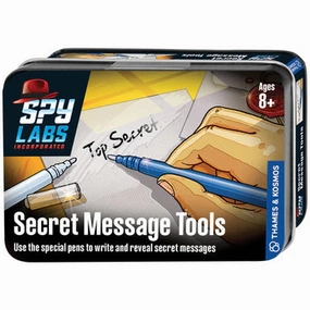 Little learners Fun that fuels growth Spy Labs Secret Message Tools Tin