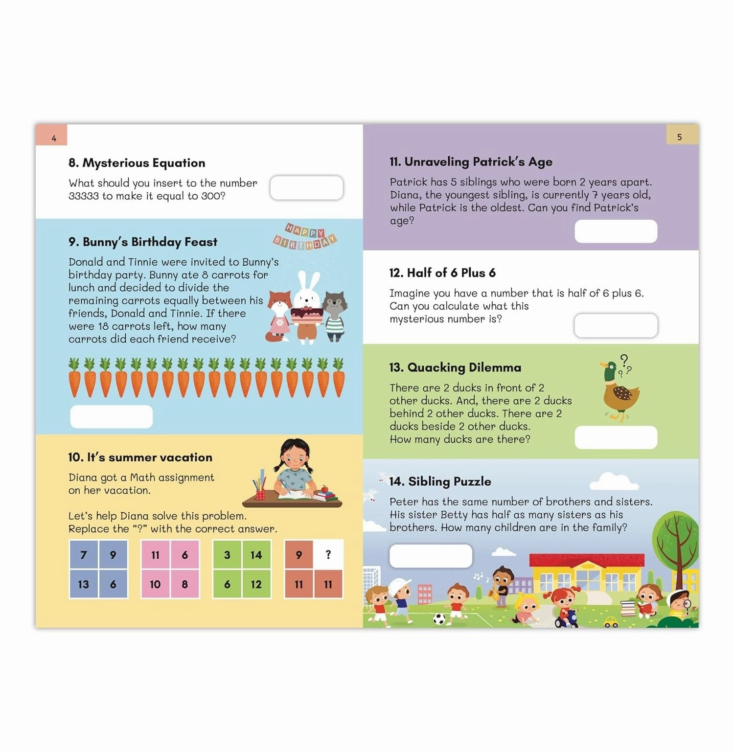 Brain boosters Brain Teasers: 251 Math Riddles To Boost Your Thinking Skills (4 Colour)