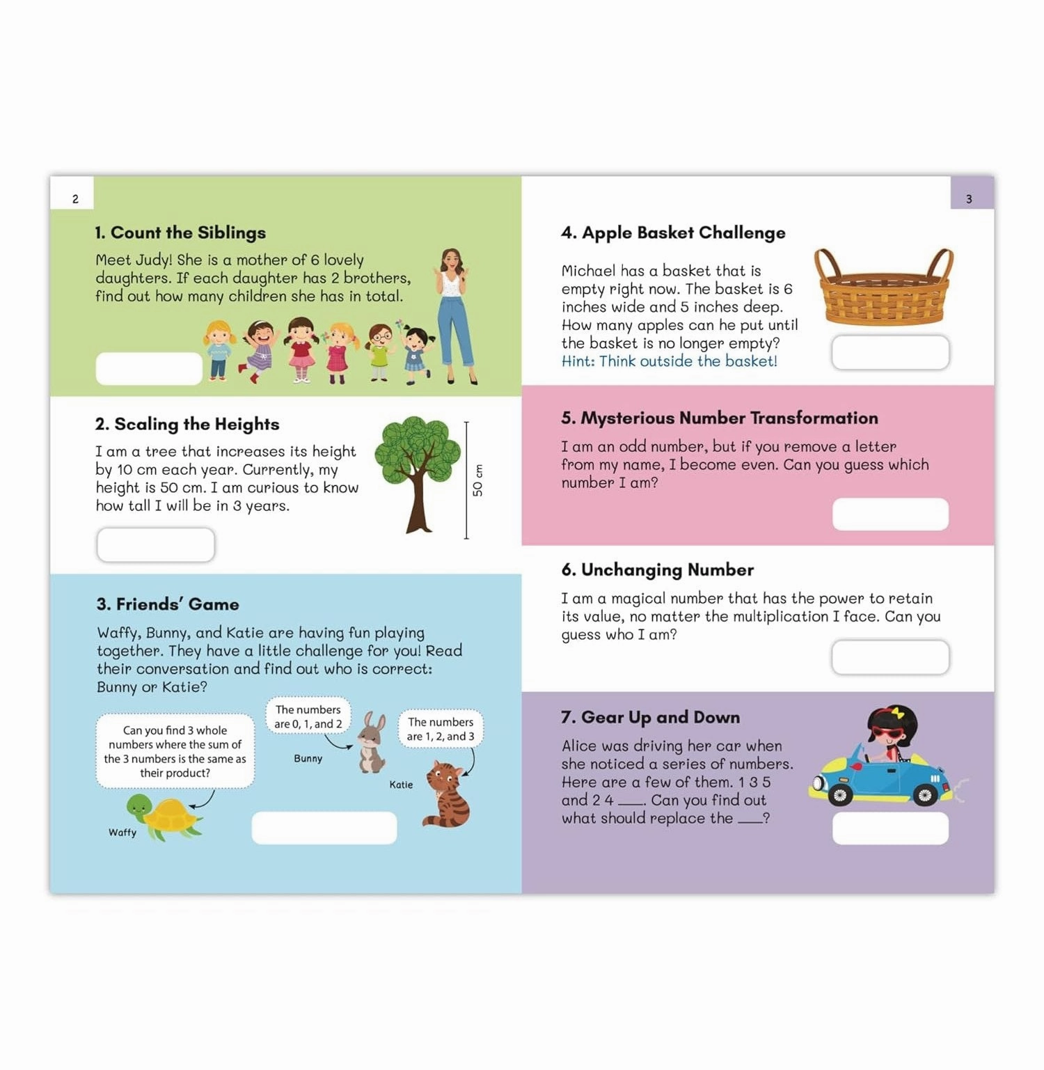 Brain Teasers: 251 Math Riddles To Boost Your Thinking Skills (4 Colour) Smart kids gear Young minds at work