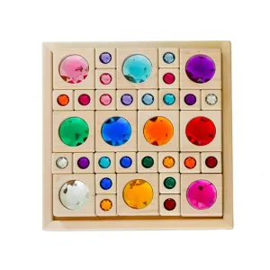 Bright Gem Blocks With Tray - 34 Pc Set Young imaginations Learning through play