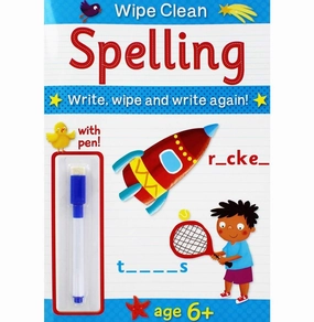 Brown Watson Wipe Clean Spelling : Ages 6 Plus [Paperback] Kids essentials Fun that fuels growth