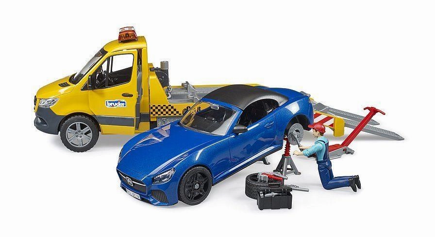 Exploration gear Bruder Mb Sprinter Car Transporter With Roadster