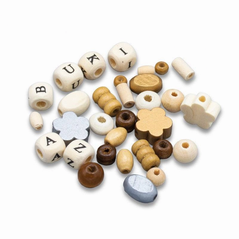Fun for curious minds Busy kids Buki France Box Of Wooden Beads C Natural