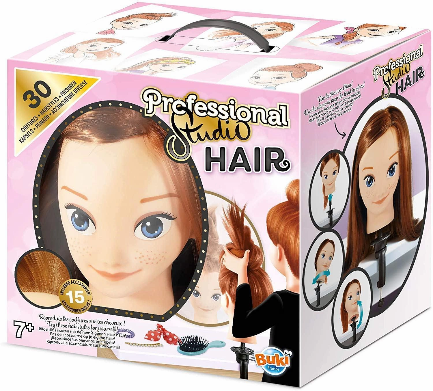 Buki France Professional Studio Hair Styling Head Smart kids gear Creative time for curious minds