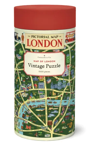 Designed for development Cavallini & Co. Map Of London 1000 Piece Puzzle