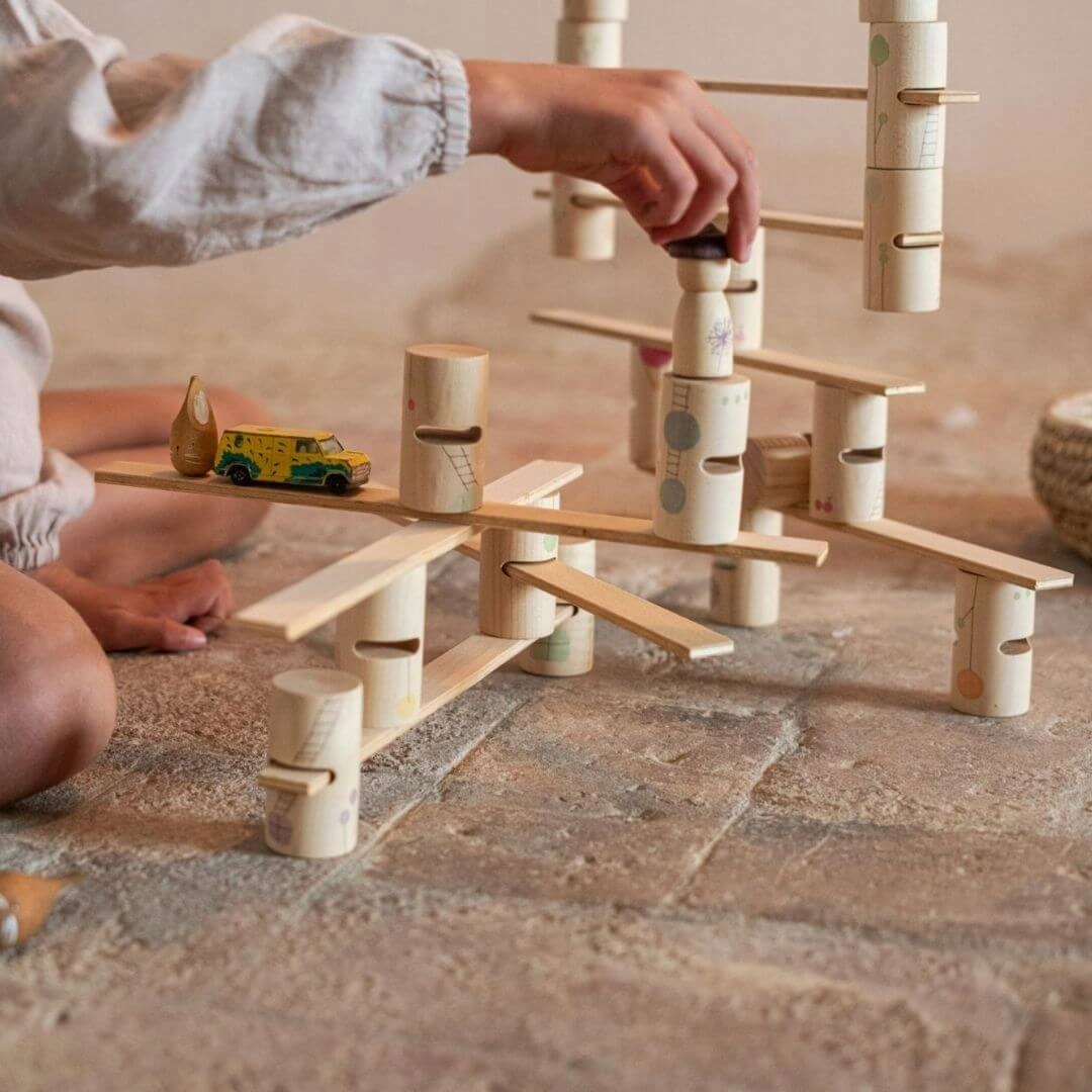 Mindful play Nurturing minds Woodland Stacking Tower Set