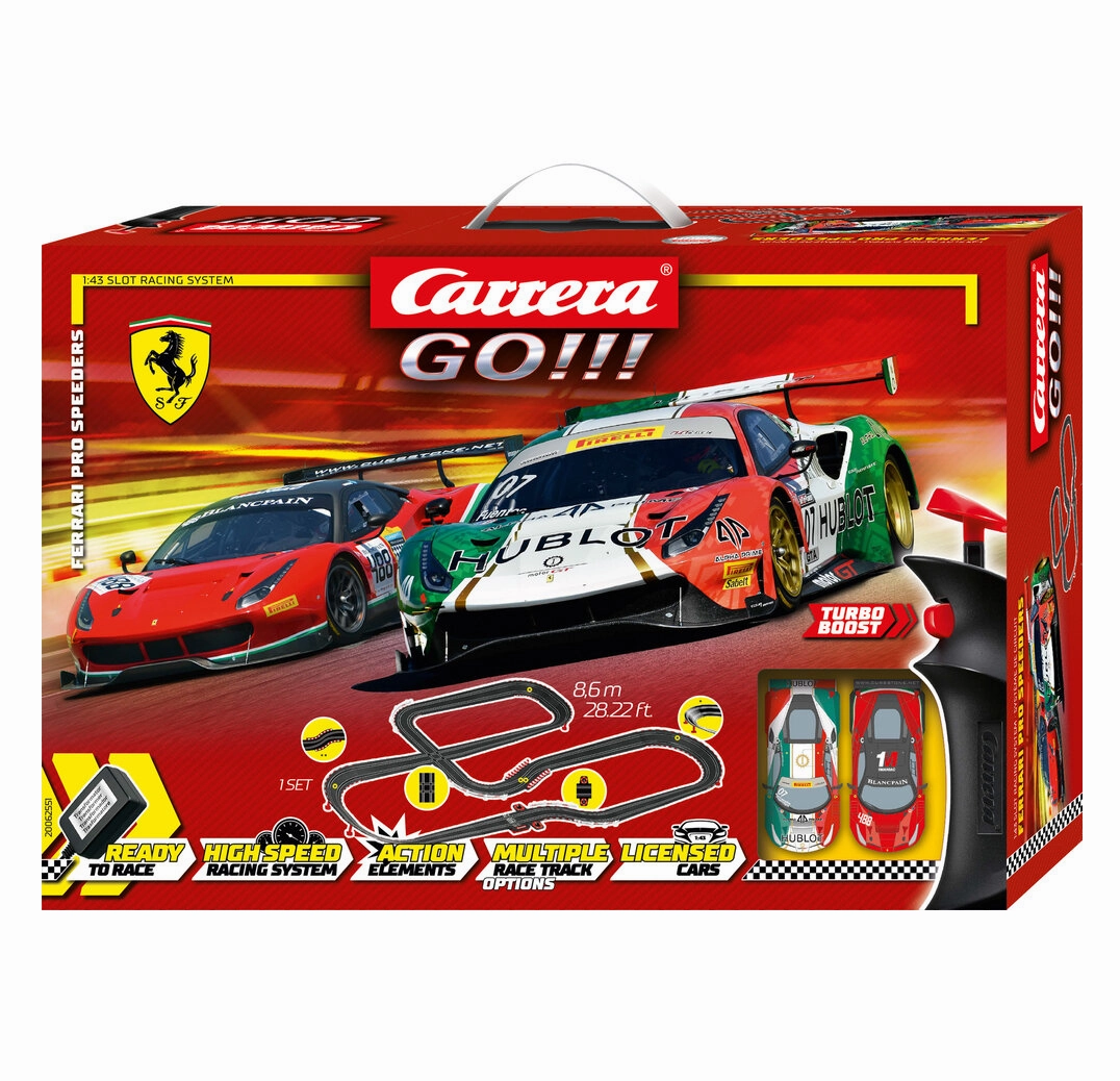Carrera Go!!! Slot Car Sets 1:43 Ferrari Pro Speeders 8.6M Track Little adventures Tools for tiny thinkers