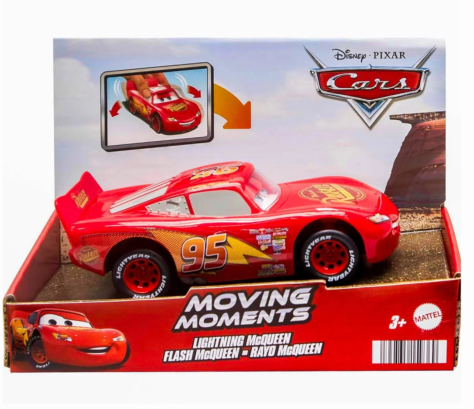Cars Moving Moments Lightning Mcqueen Racing Car Exploration gear Curious minds