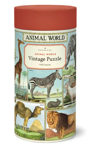 Curious minds Kid-focused experiences Cavallini & Co. Animal World 1000 Piece Puzzle