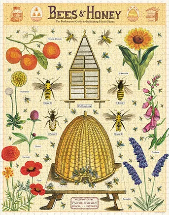 Home learning tools First explorers Cavallini & Co. Bees & Honey 1000 Piece Puzzle