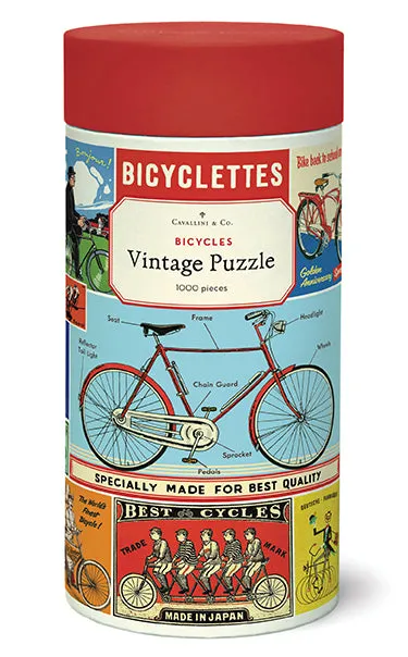 Cavallini & Co. Bicycles 1000 Piece Puzzle Play-based education