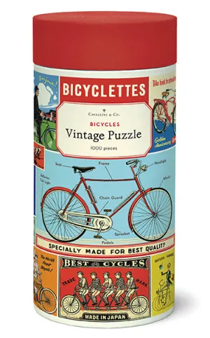 Cavallini & Co. Bicycles 1000 Piece Puzzle Play-based education